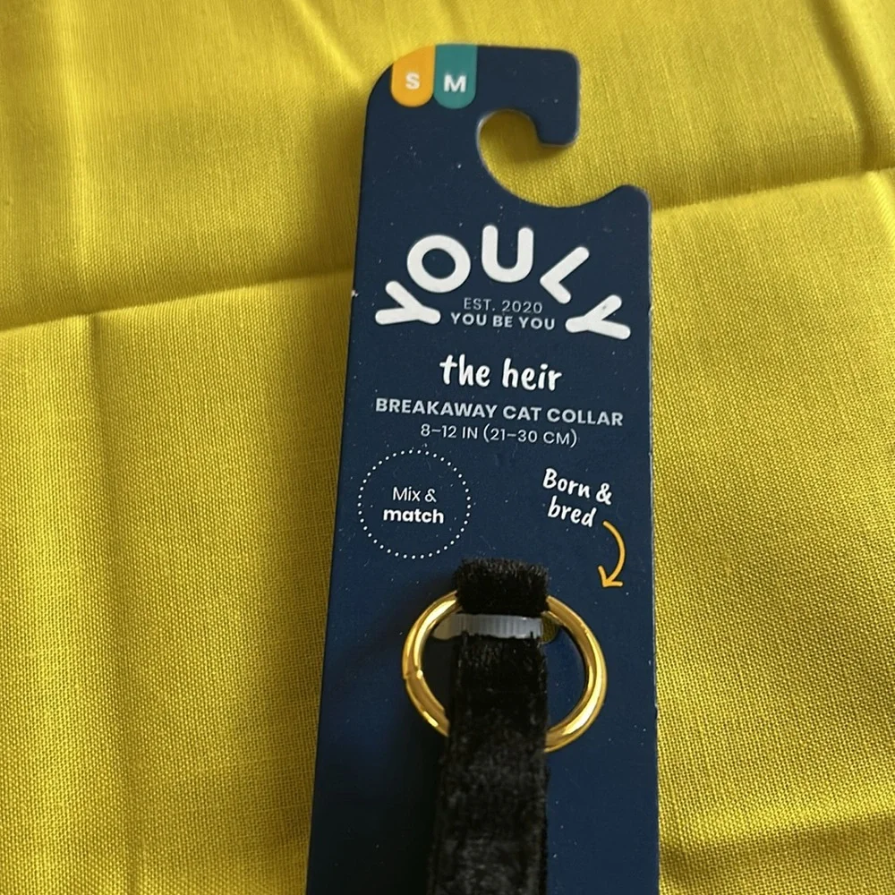 Youly the heir Dream Black Velvet Cat Collar (S/M)